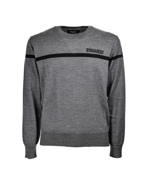 DSquared² Moderner regular fit pullover in Gray für Herren