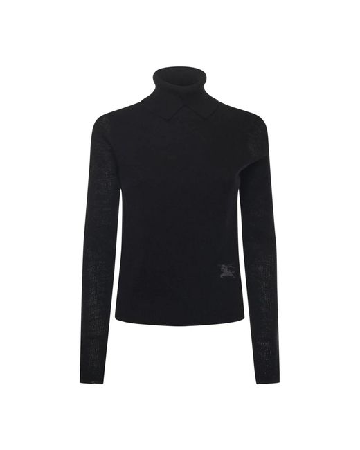 Burberry Truien & Vesten ,Zwart ,Wol Alpaca En Wol Blend Turtleneck in het Black