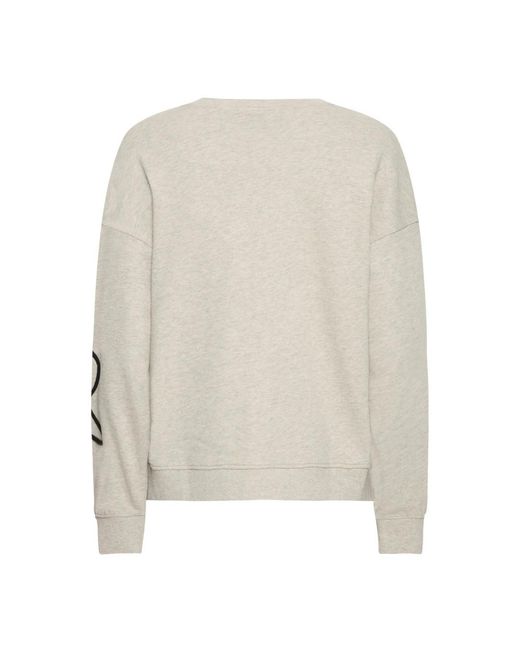 Ichi Hoodies & Sweatvesten ,Ihkasura Sw2 Sweatshirt in het Natural