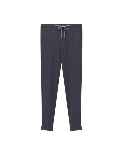 Marco Pescarolo Blue Slim-Fit Trousers for men