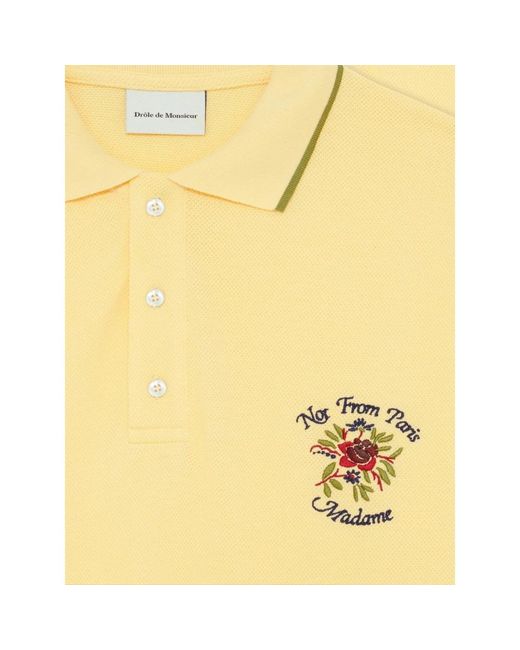 Drole de Monsieur Yellow Polo Shirts for men