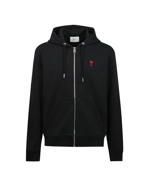 AMI Black Zip-Throughs for men