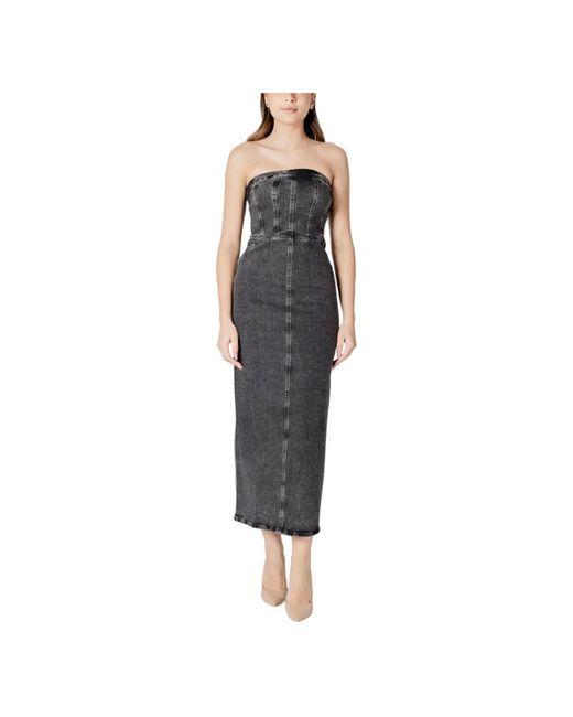 Ichi Black Midi Dresses
