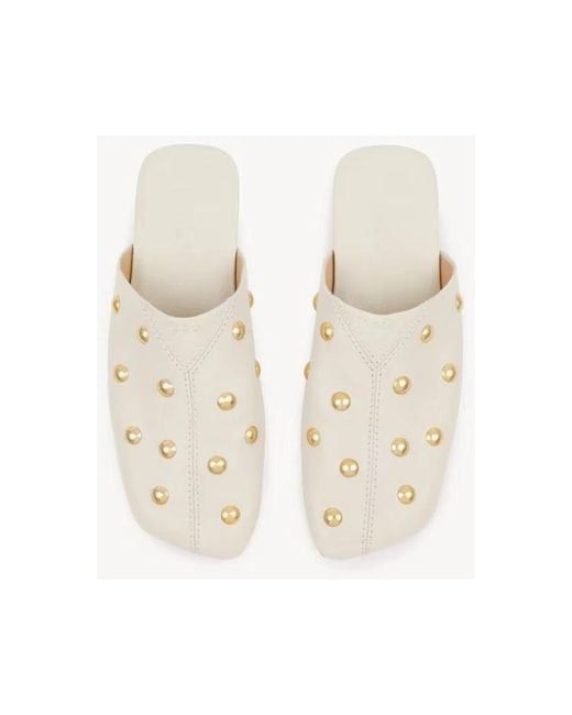 Chloé White Mules