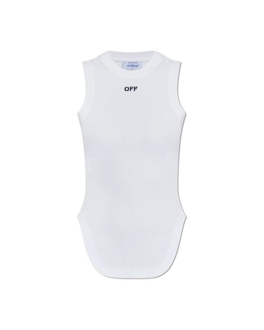 Sleeveless Tops di Off-White c/o Virgil Abloh in White