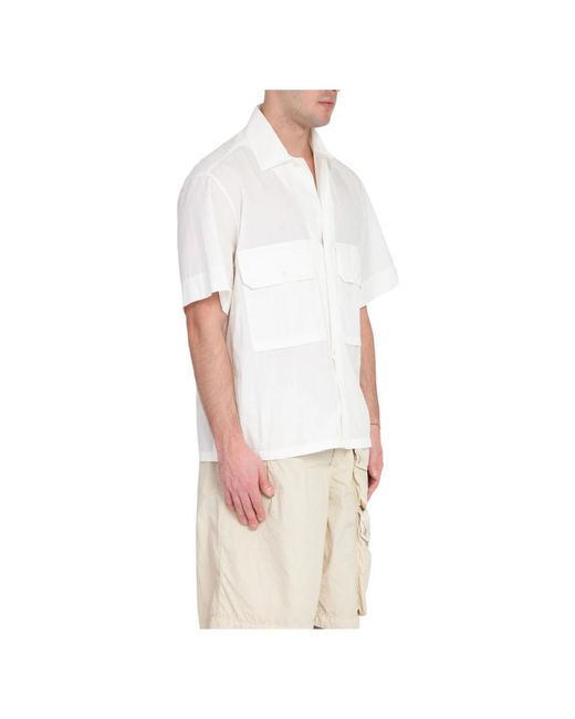C P Company Bowlinghemd mit tasche in White für Herren
