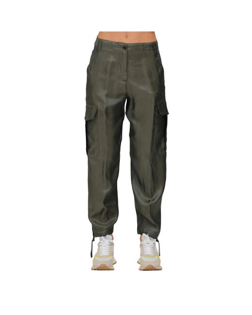 Aspesi Cargo Broek Met Trekkoord En Manchet in het Green