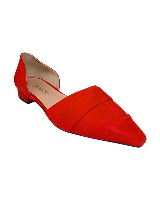 Pollini Red Ballerina Shoes