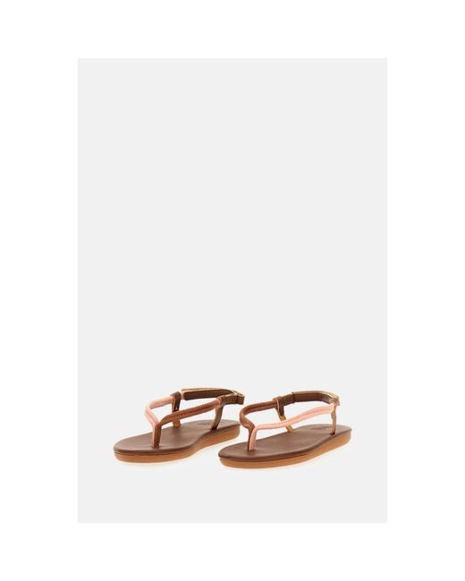 Ancient Greek Sandals Brown Flat Sandals