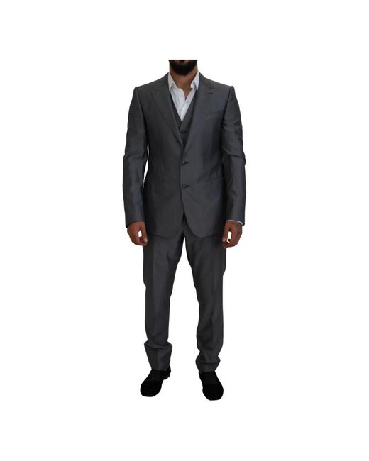 Dolce & Gabbana Black Single Breasted Suits for men