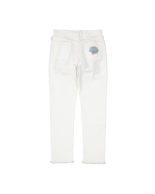 Gcds White Cropped Jeans