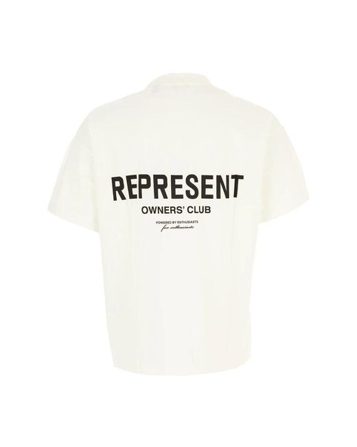 Represent Tops ,Wit ,Katoen Owners Club T-Shirt in het White voor heren