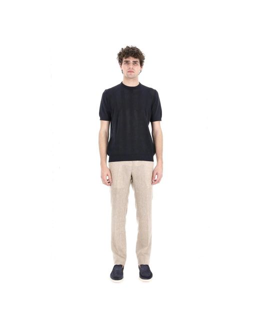 Drumohr Blue Round-Neck Knitwear for men