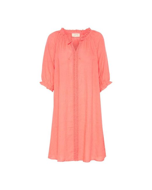 Cream Pink Feminines Spitzenkleid Porzellanrosa