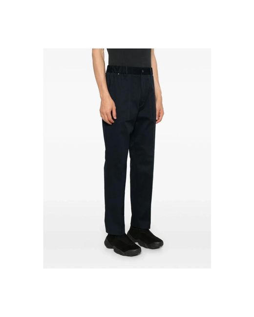 Moncler Blue Straight Trousers for men