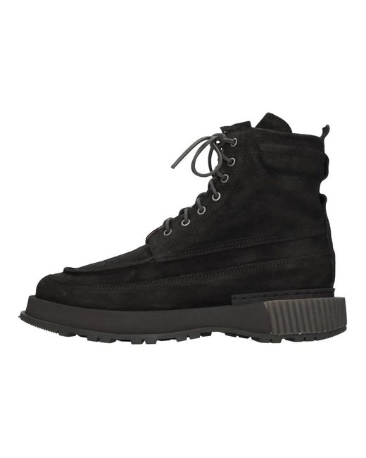 Buttero Black Lace-Up Boots for men