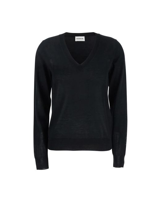 V-Neck Knitwear di P.A.R.O.S.H. in Black