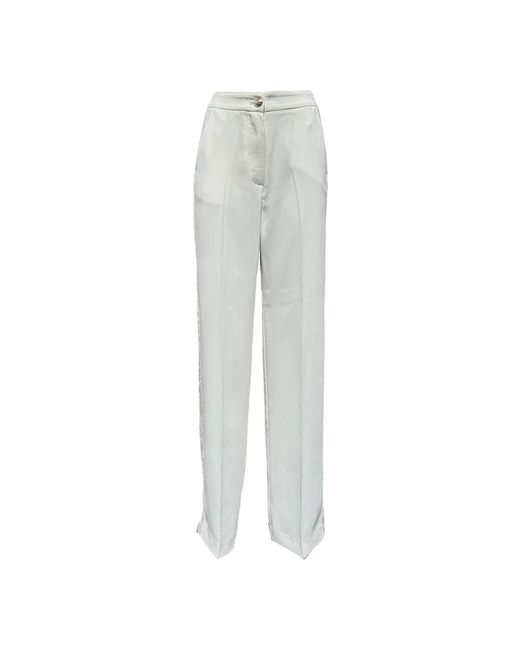 Pantalones palazzo blancos de encaje Guess de color Gray