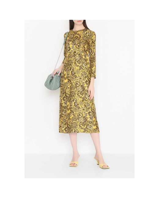 Max Mara Midi Jurk in het Metallic