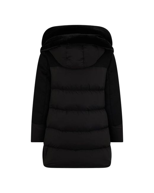 Moorer Jassen ,Zwart ,Wol Elegante Winterjas Met Hoge Kraag in het Black