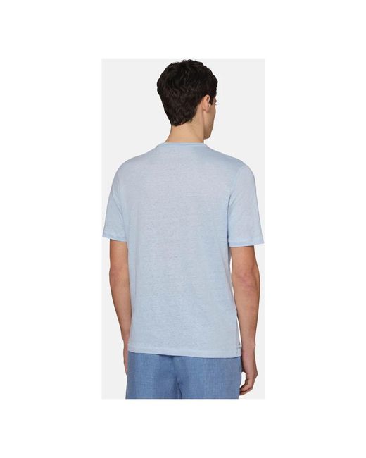 Boggi T-shirt aus stretch-leinen-jersey,t-shirt aus stretch-leinenjersey in Blue für Herren