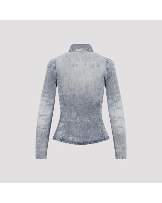 DIESEL Blue Denim Shirts