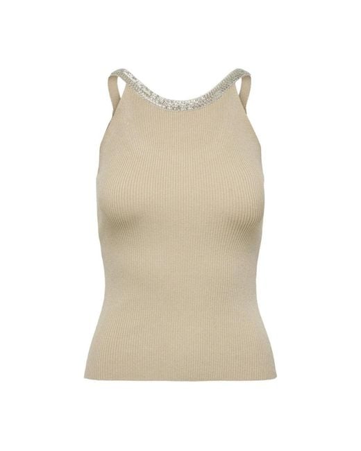 ONLY Natural Sleeveless Tops