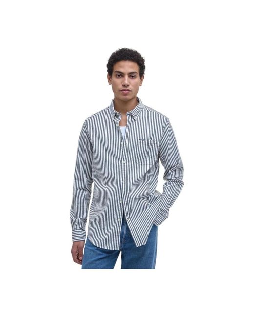Barbour Overhemden ,Blauw ,Katoen Cresswell Shirt in het Blue voor heren