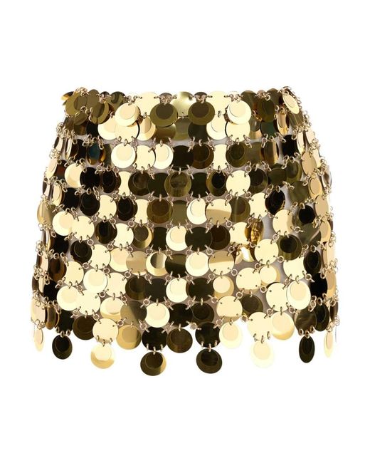 Rabanne Metallic Short Skirts