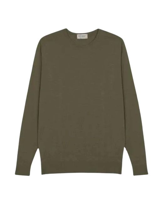 John Smedley Green Round-Neck Knitwear for men