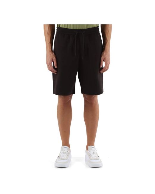 Short sportivi in cotone con stampa laterale di Calvin Klein in Black da Uomo