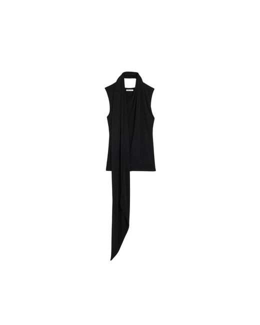 AMI Black Sleeveless Tops
