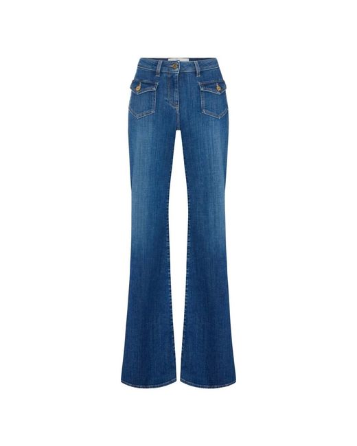 Elisabetta Franchi Blue Wide Jeans