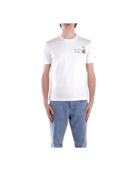 Mc2 Saint Barth Logo Front Und Seite T-Shirts in Blue für Herren