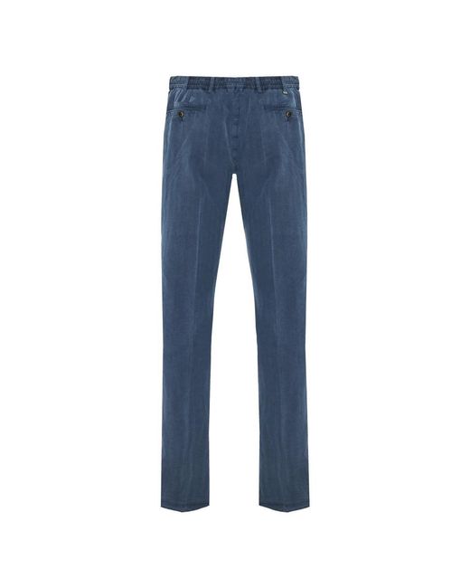 PT Torino Blue Straight Trousers for men