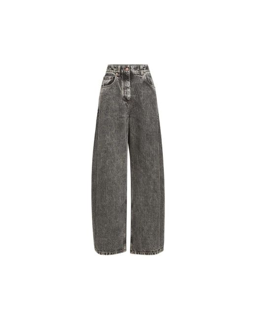 Brunello Cucinelli Gray Loose Fit Jeans