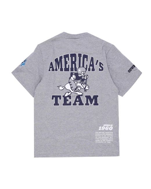 Mitchell & Ness Tops ,Grijs ,Katoen Dallas Mavericks Logo T-Shirt in het Gray voor heren
