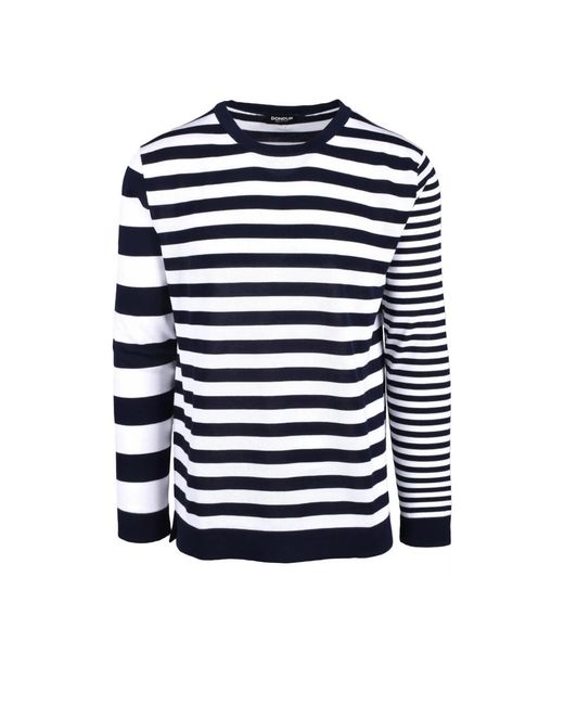 Dondup Blue Round-Neck Knitwear for men