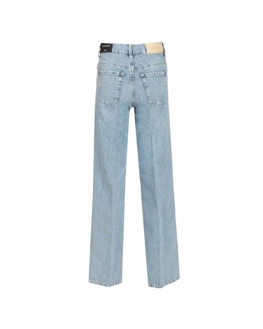 7 For All Mankind Blue Straight Jeans