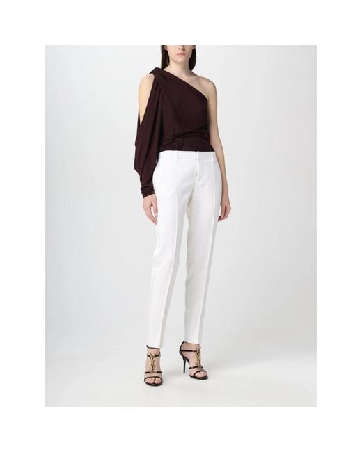 Saint Laurent White Slim-Fit Trousers