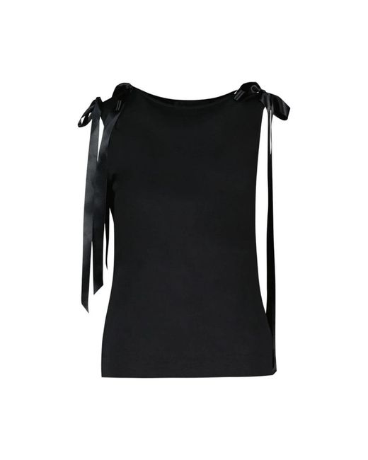 Sleeveless Tops Simone Rocha de color Black