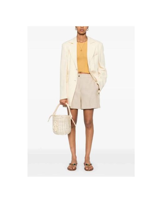Pinko Yellow Round-Neck Knitwear