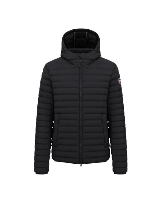 Colmar Zwarte Lichtgewicht Hooded Donsjas in het Black voor heren