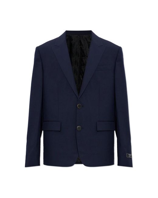 Balmain Wol Blazer in het Blue voor heren