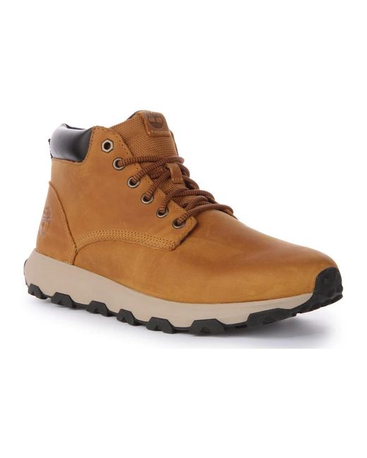 Timberland Brown Lace-Up Boots for men