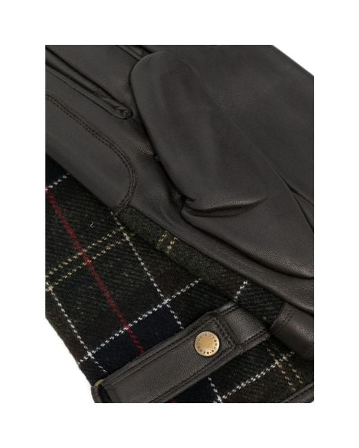 Barbour Black Gloves for men