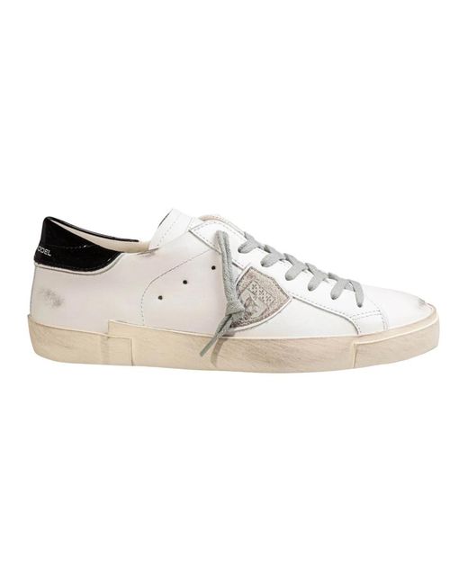 Philippe Model Schoenen ,Wit ,Katoen Prsx Low Sneakers in het White voor heren