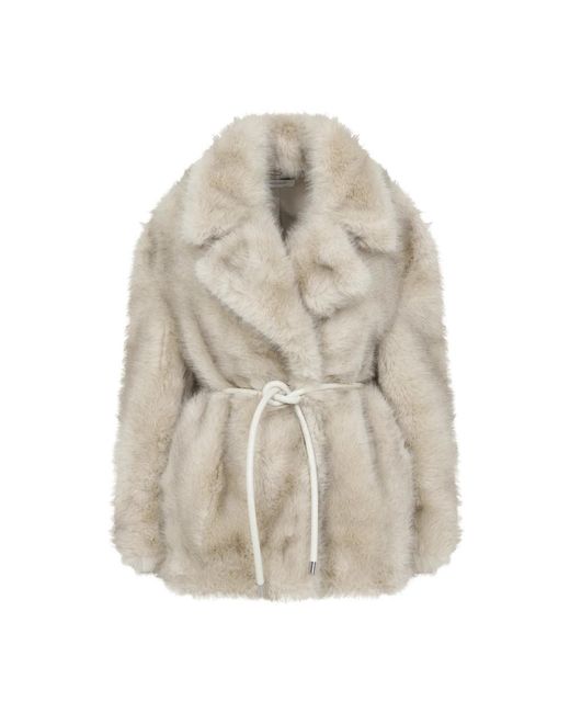 Sportmax Natural Faux Fur & Shearling Jackets