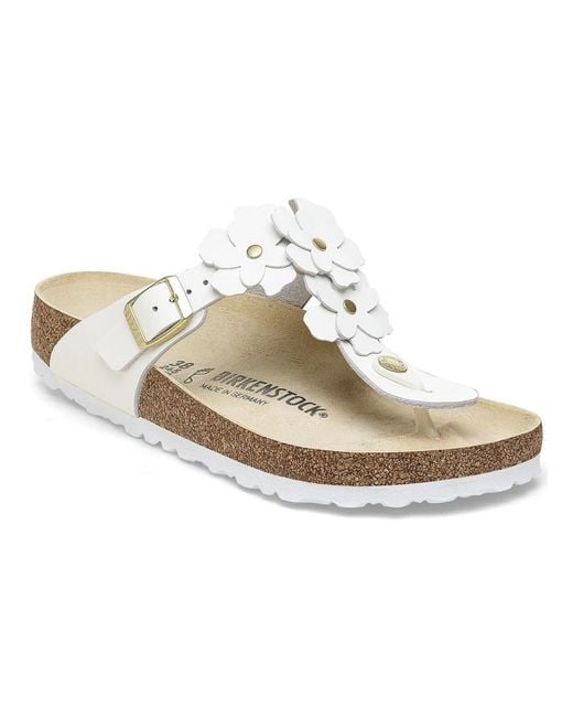 Birkenstock White Flip Flops