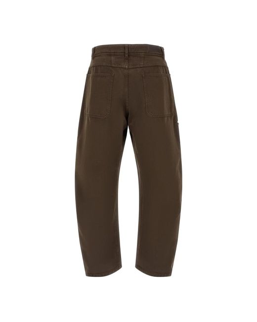 Lemaire Brown Wide Trousers for men